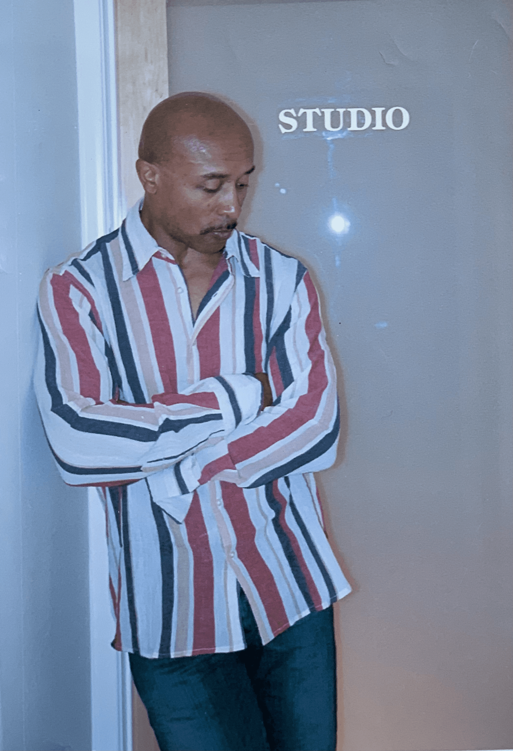 Robert D. Palmer at Parchi Productions Studio. Photograph from the Palmer family archive.